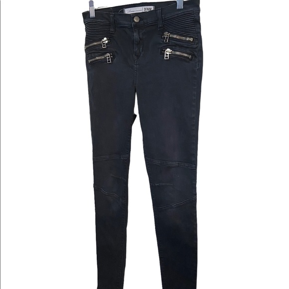 Lovers and Friends black Cole moto skinny jeans size 27. - Picture 2 of 6